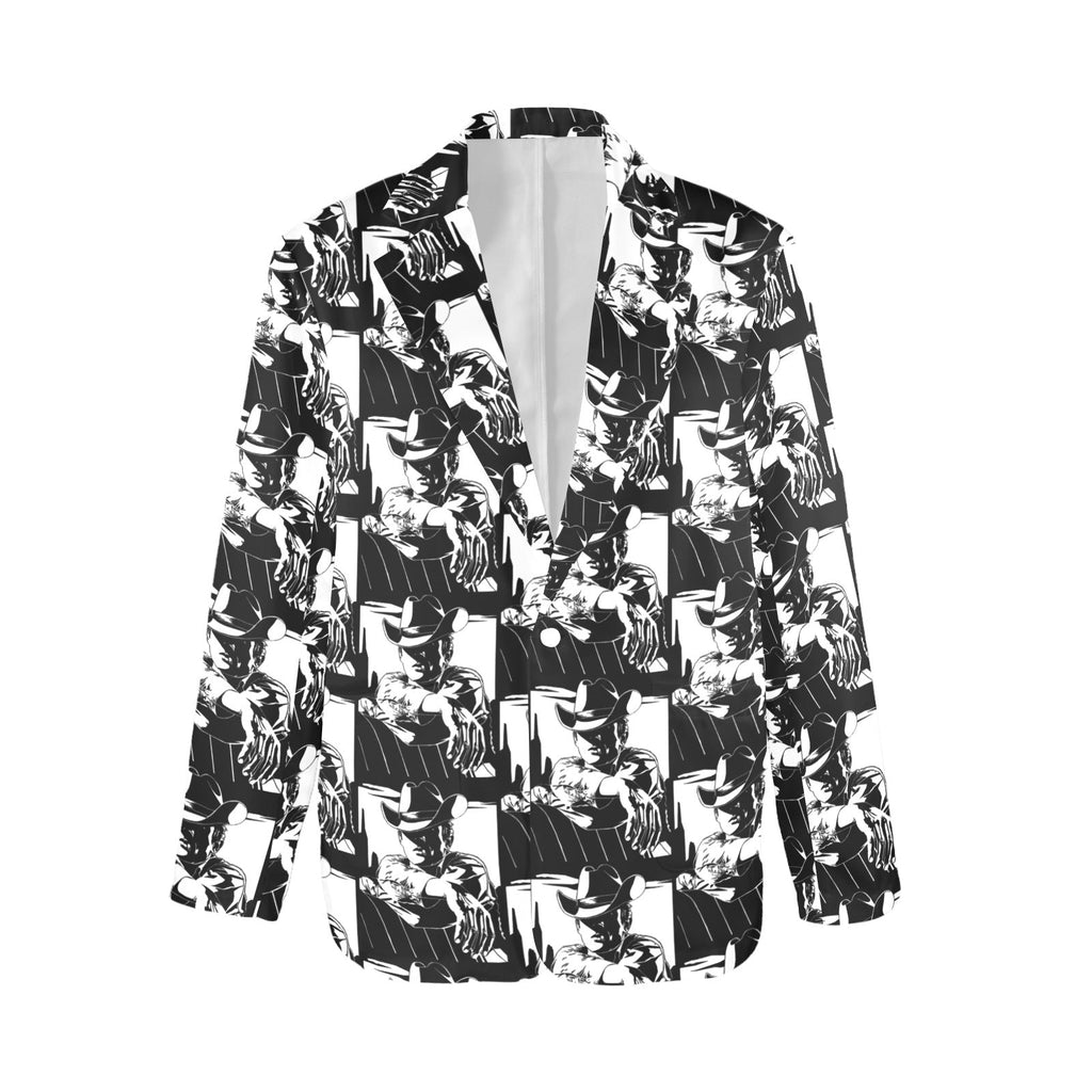 Baha Ranch Black White Cowboy Women's Western Blazer