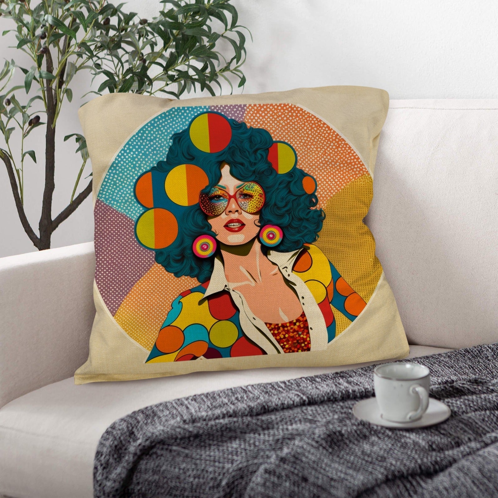 Baha Ranch Disco Girl 3 Pillow Case Made in America