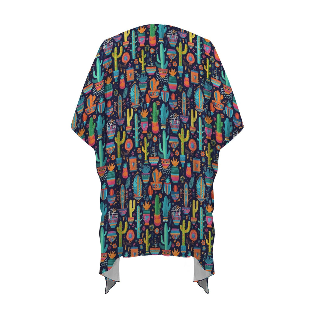 Baha Ranch Crazy Cactus Lady Duster Kimono Coverup