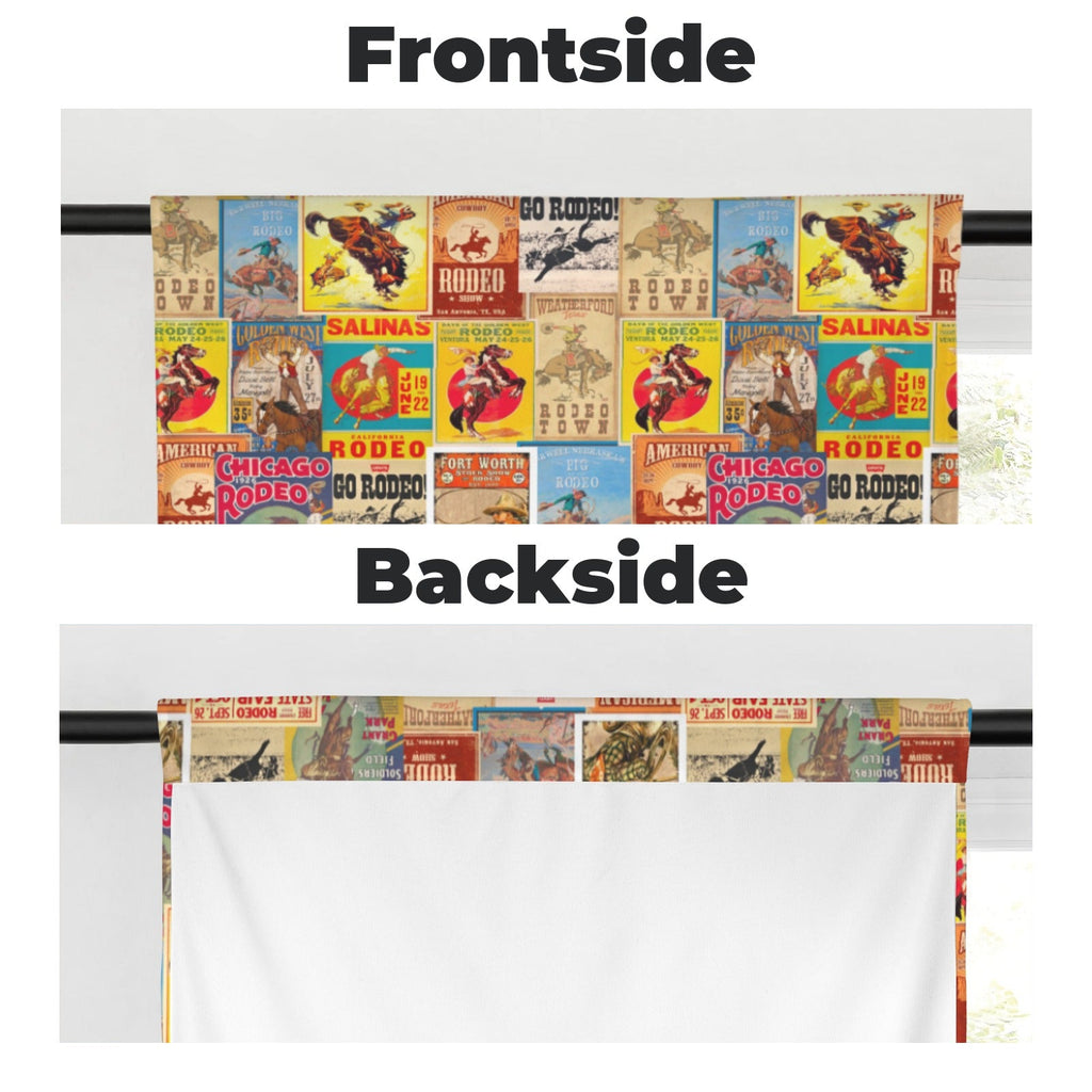 Baha Ranch Vintage Rodeo Window Curtain 28"x40" (2-Piece) Made in America