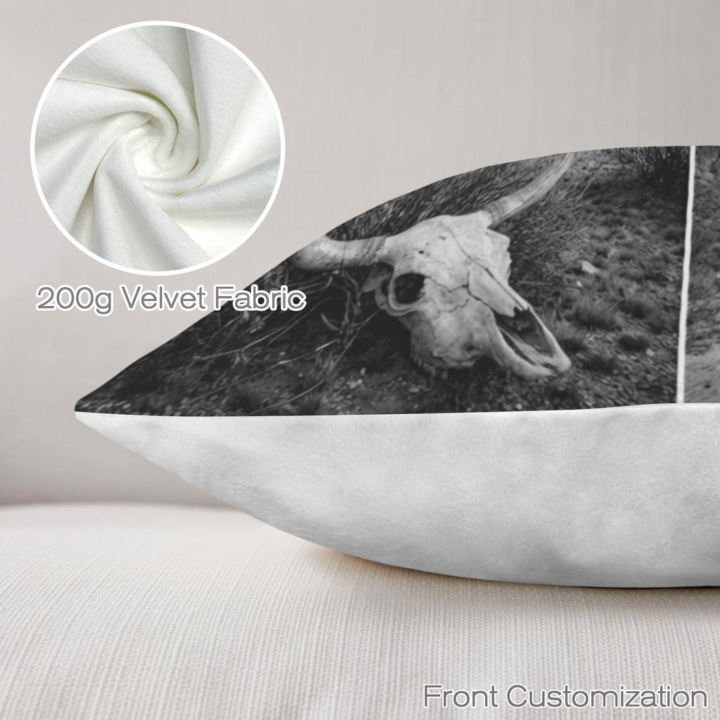 Baha Ranch Black White Desert Velvety Soft Pillow Case Made in America