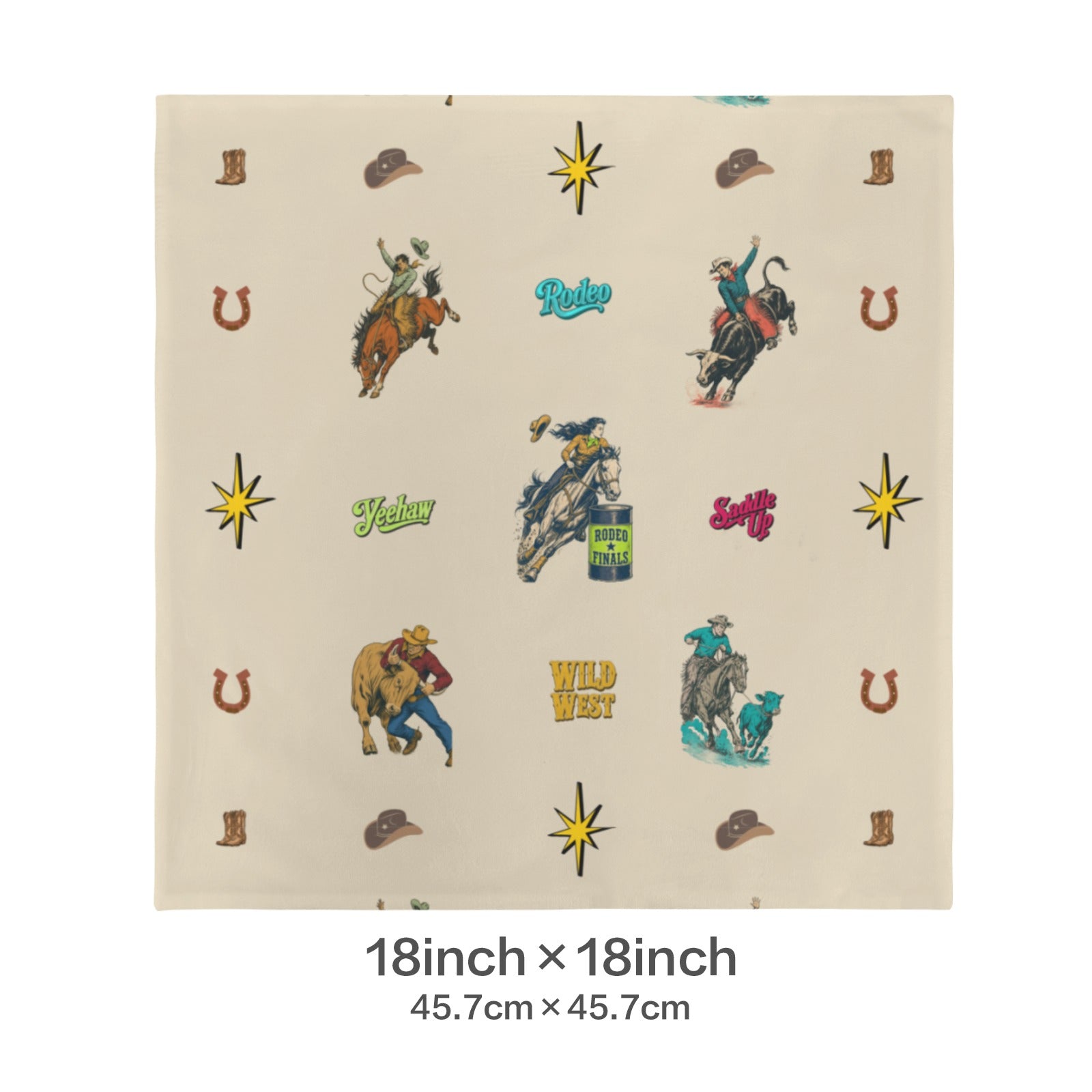 Baha Ranch The Last Round Up Throw Pillow Cover Made in America
