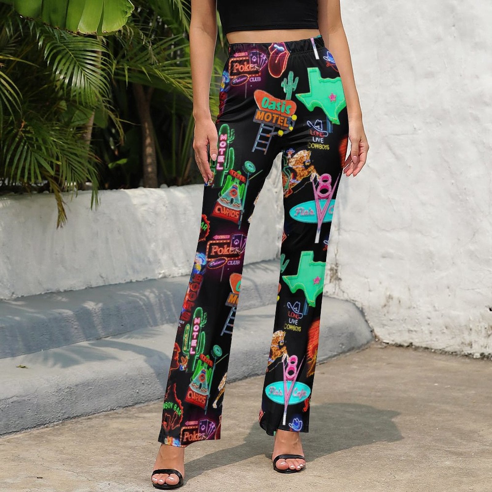 Baha Ranch Neon Vegas Flare Pants