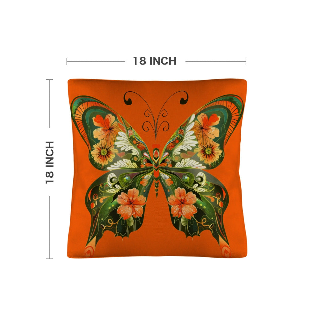 Baha Ranch Retro Floral Butterfly Pillow Case Made in America