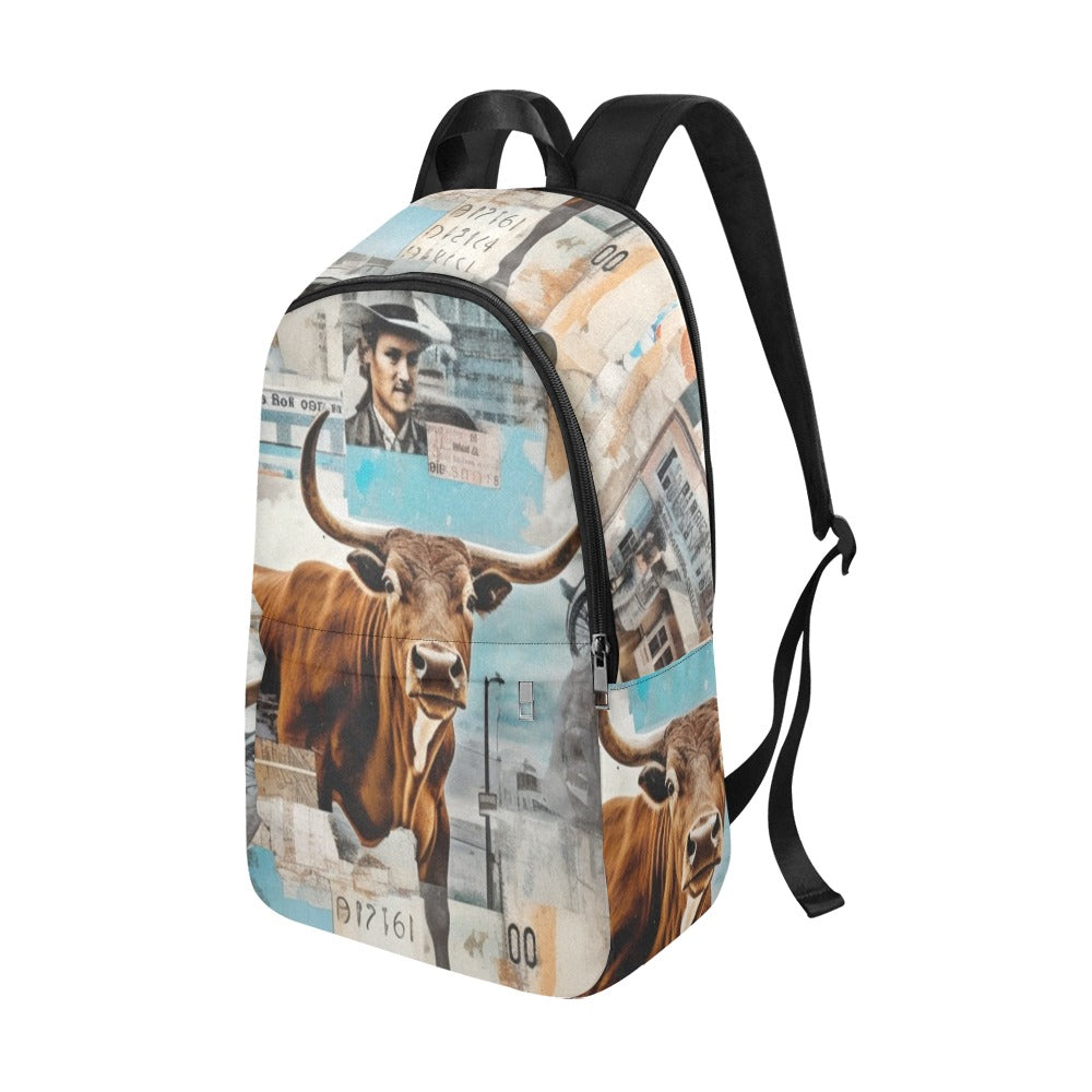 Baha Ranch Vintage Bull Collage Western Backpack
