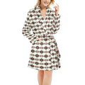 Baha Ranch White Aztec Women's Western Bath Robe