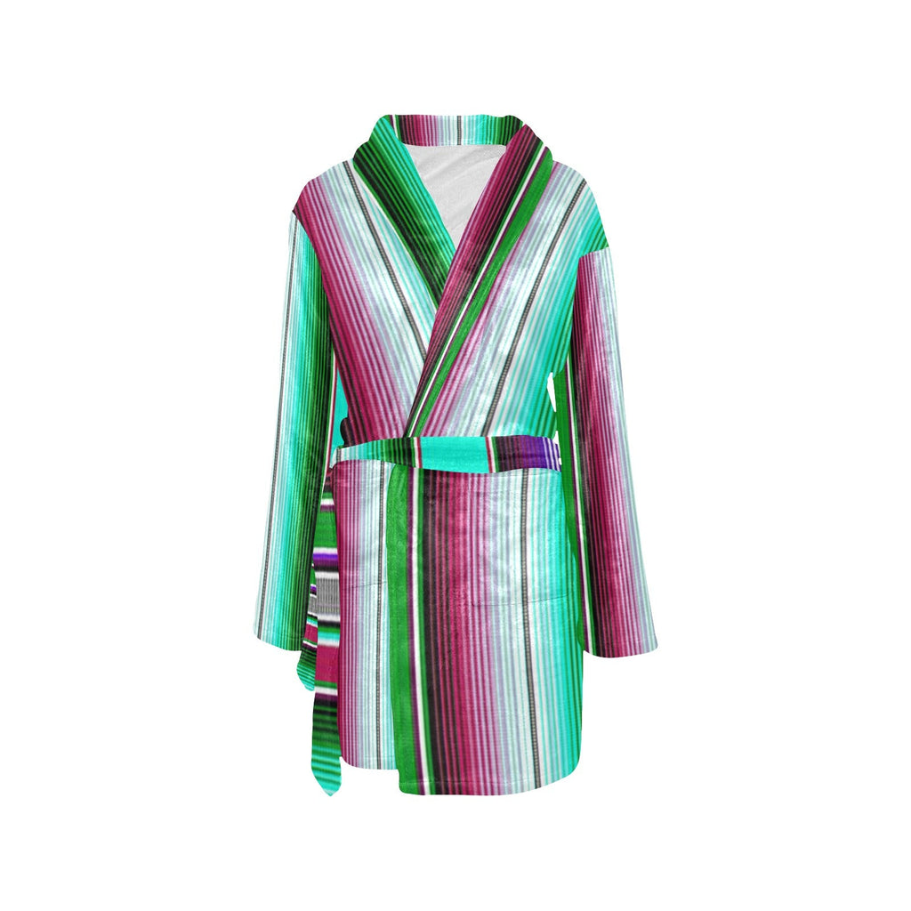 Baha Ranch Turquoise Serape Women's Western Bath Robe
