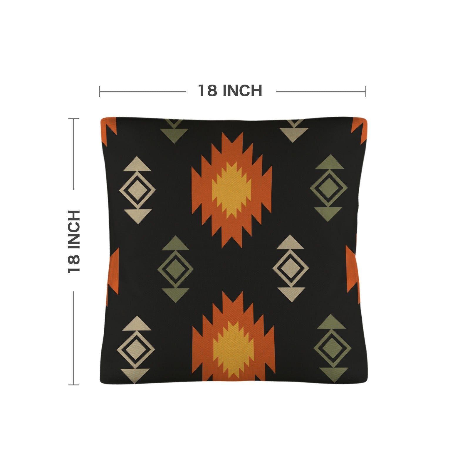 Baha Ranch Black Aztec Pillow Case Made in America