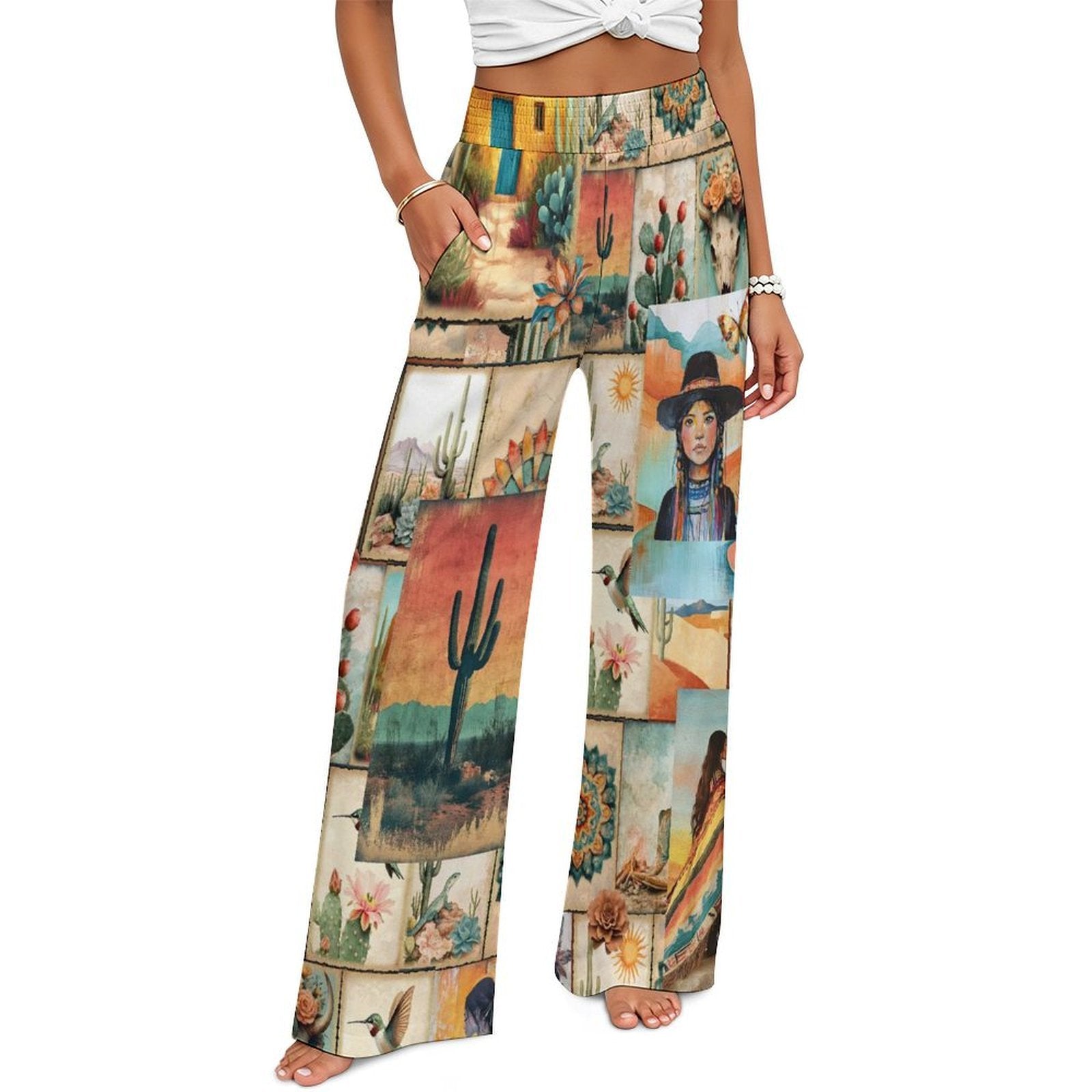 Baha Ranch Pictures of the Southwest High Waisted Wide Leg Pants