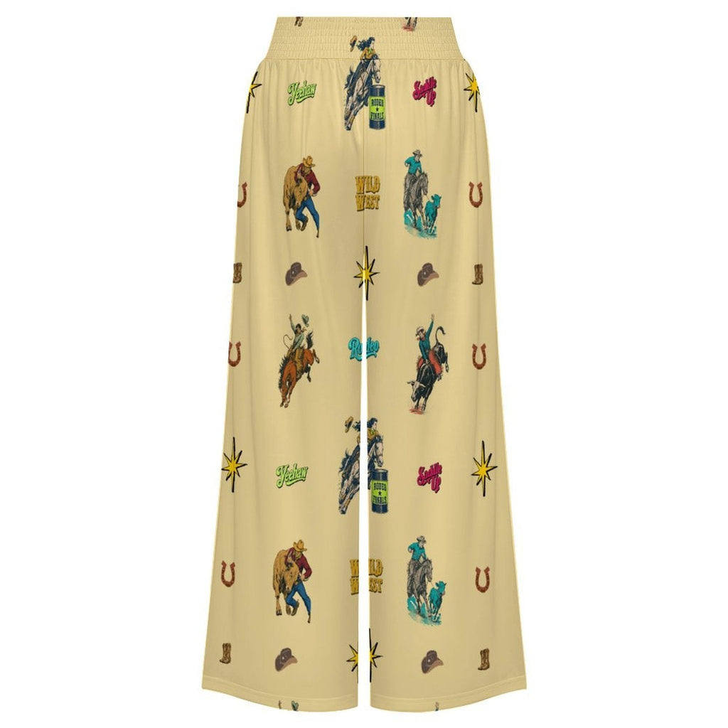 Baha Ranch The Last Roundup Rodeo High Waisted Wide Leg Pants