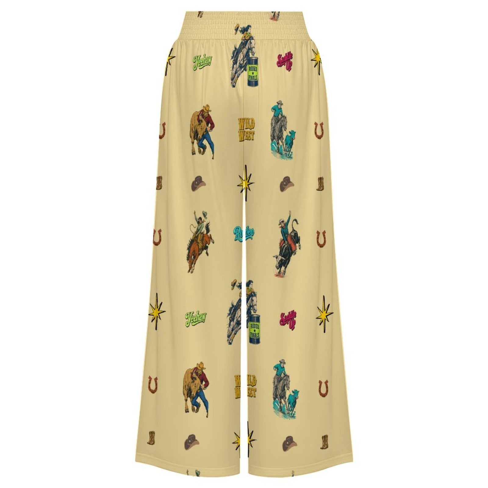 Baha Ranch The Last Roundup Rodeo High Waisted Wide Leg Pants