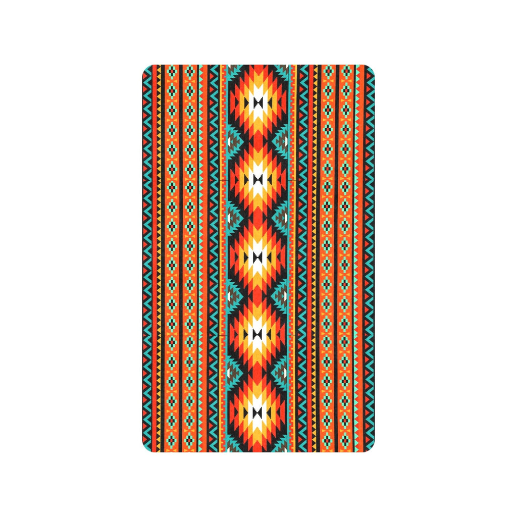 Orange Aztec Floor Mat 30" x 18" Made in America