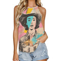 Baha Ranch Turquoise View Retro Pop Western Tank Top
