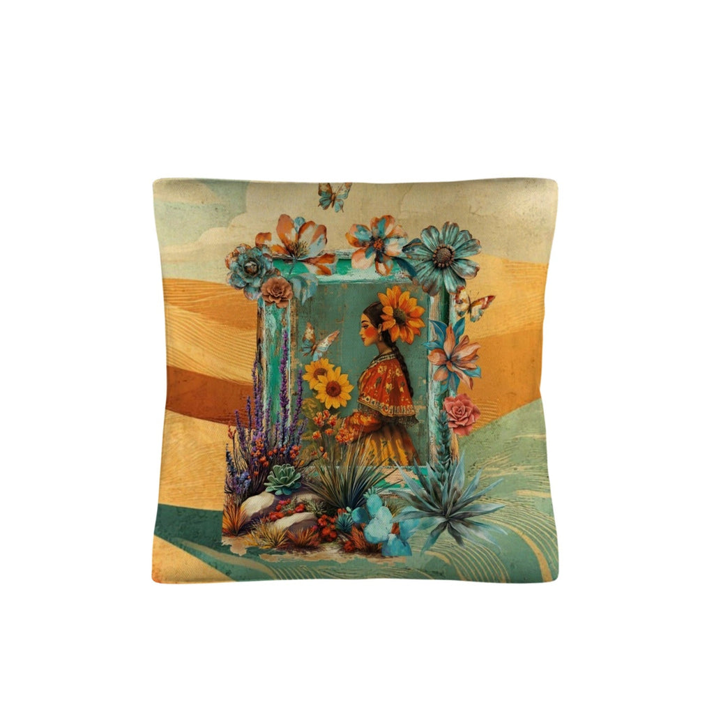 Baha Ranch Colores de Mexico Fantasia Throw Pillow Case 18x18inch Made In America