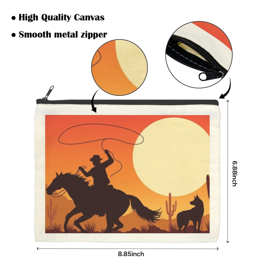 Baha Ranch Cowboy Sunset Cosmetic Bag Pack of 5 Made in America