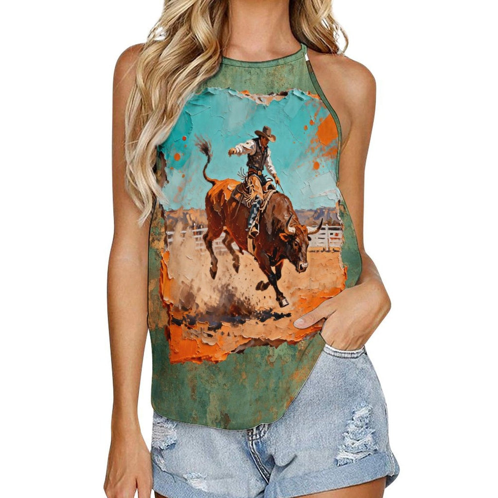 Baha Ranch Eight Second Bull Ride Rodeo Tank Top
