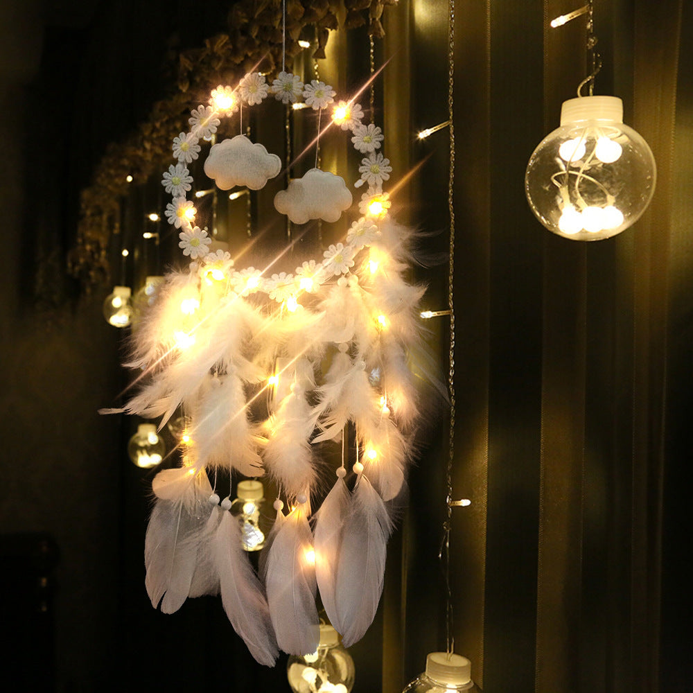 Christmas Lantern Dream Catcher Creative Light String Cloud Dream Catcher Car Dream Catcher Home Lantern Dream Catcher