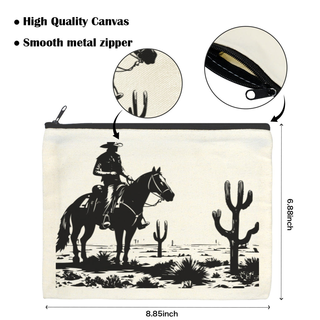 Baha Ranch Black White Desert Cosmetic Bag Pack of 5 Made in America