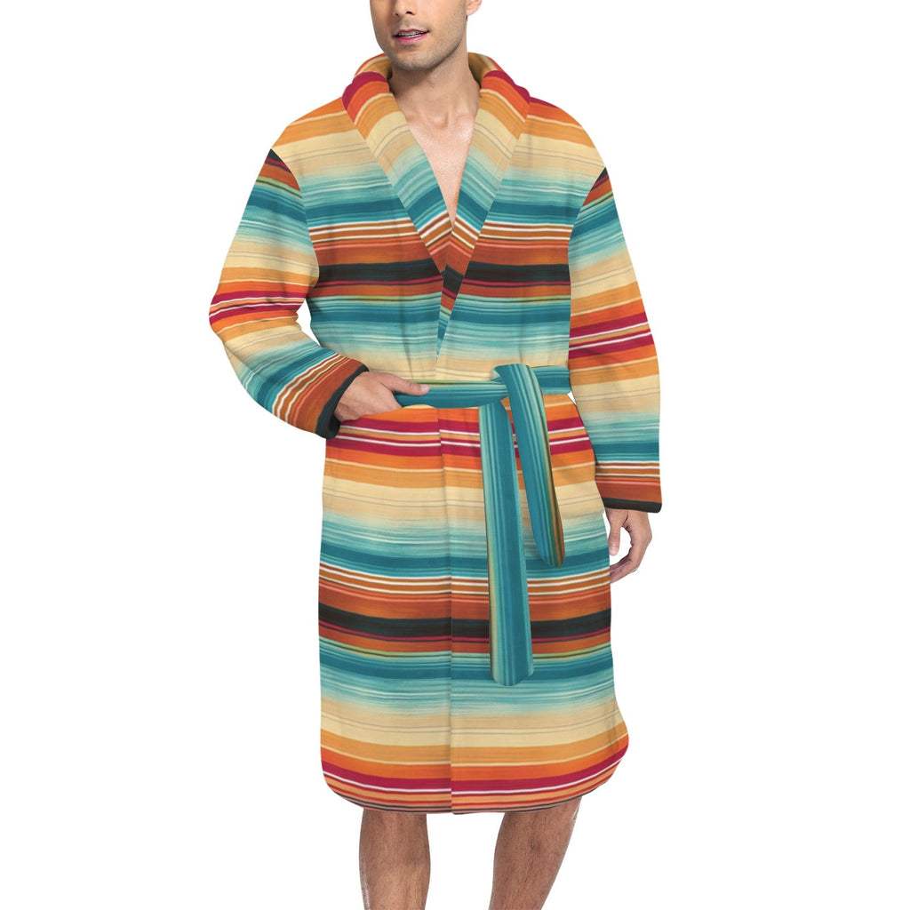 Baha Ranch Southwestern Serape Men's Bath Robe