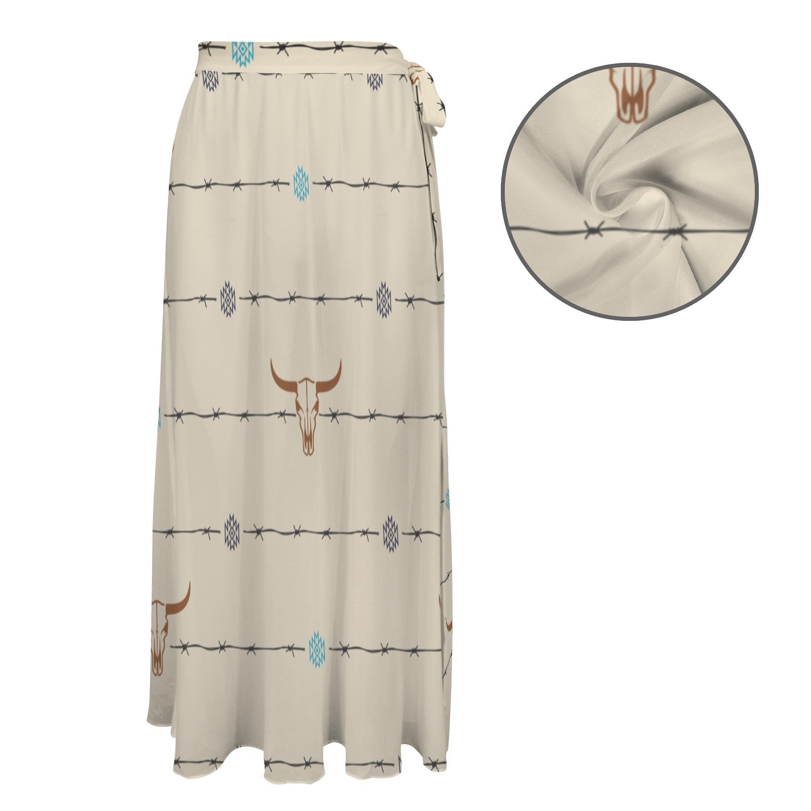 Baha Ranch Barbed Wire Swim Beach Skirt Coverup