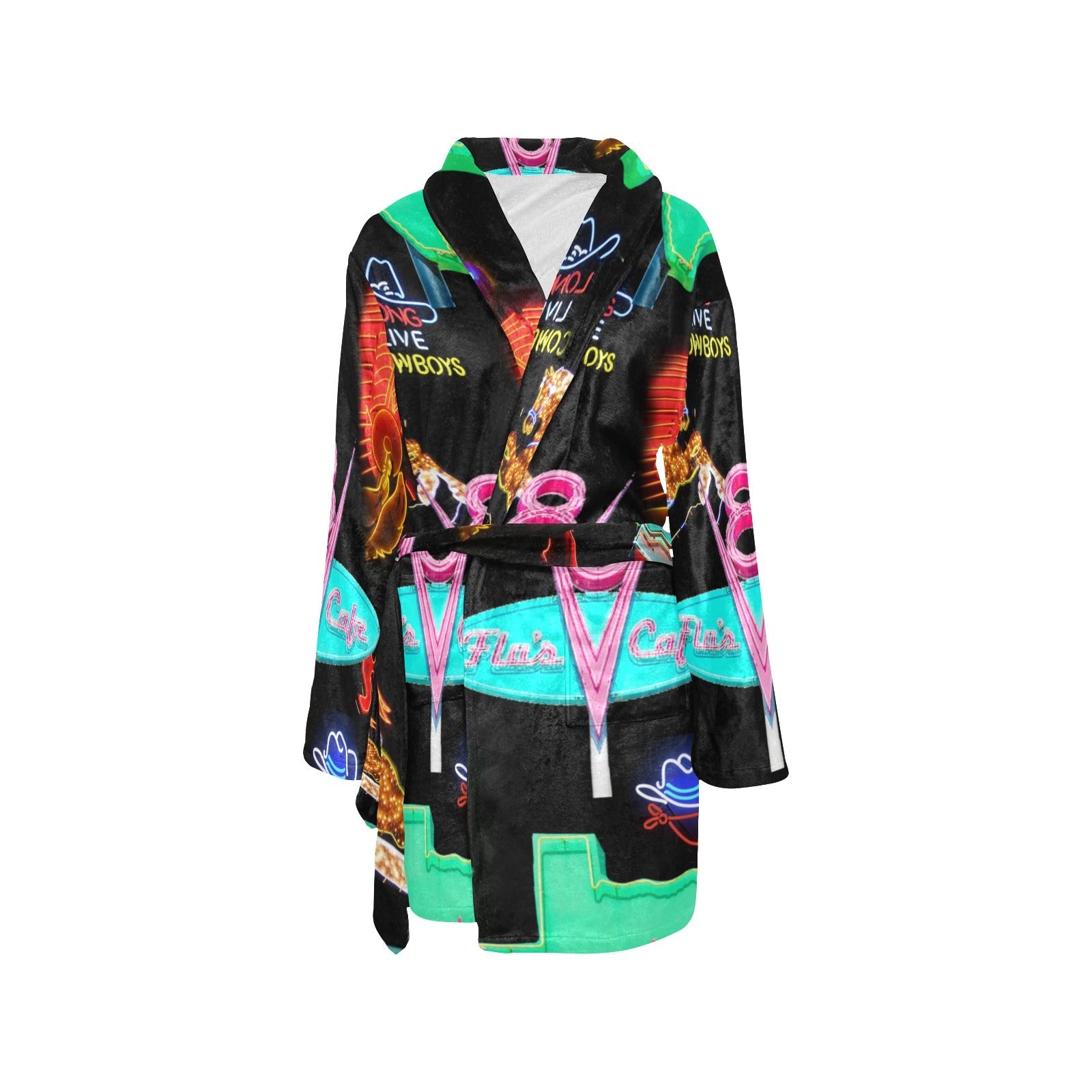 Baha Ranch Vegas Neon Women's Western Bath Robe