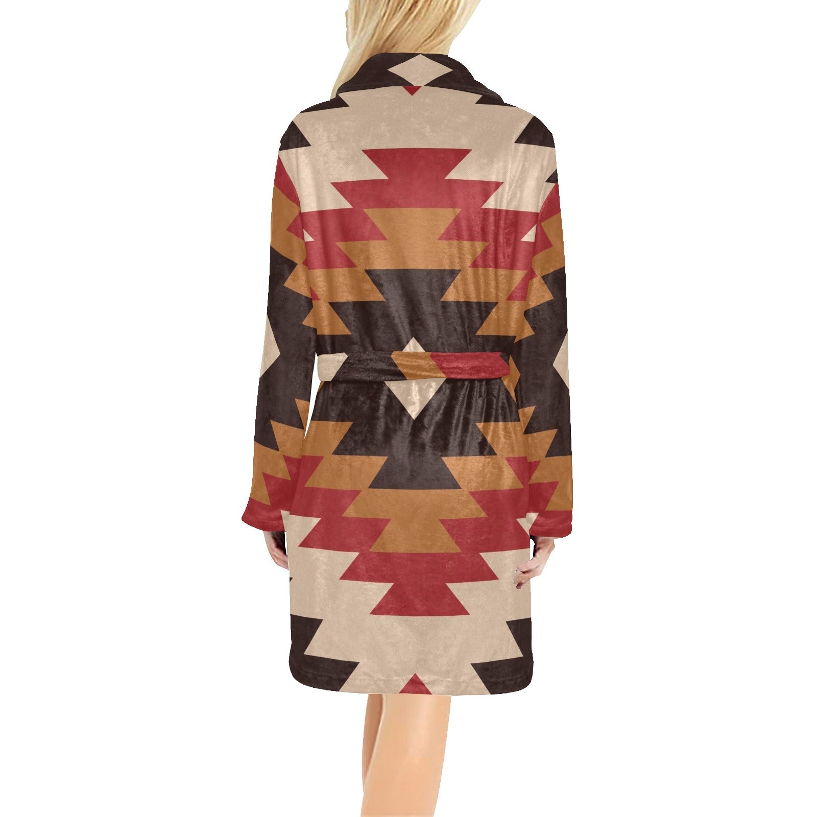 Baha Ranch Red Aztec Women's Western Bath Robe