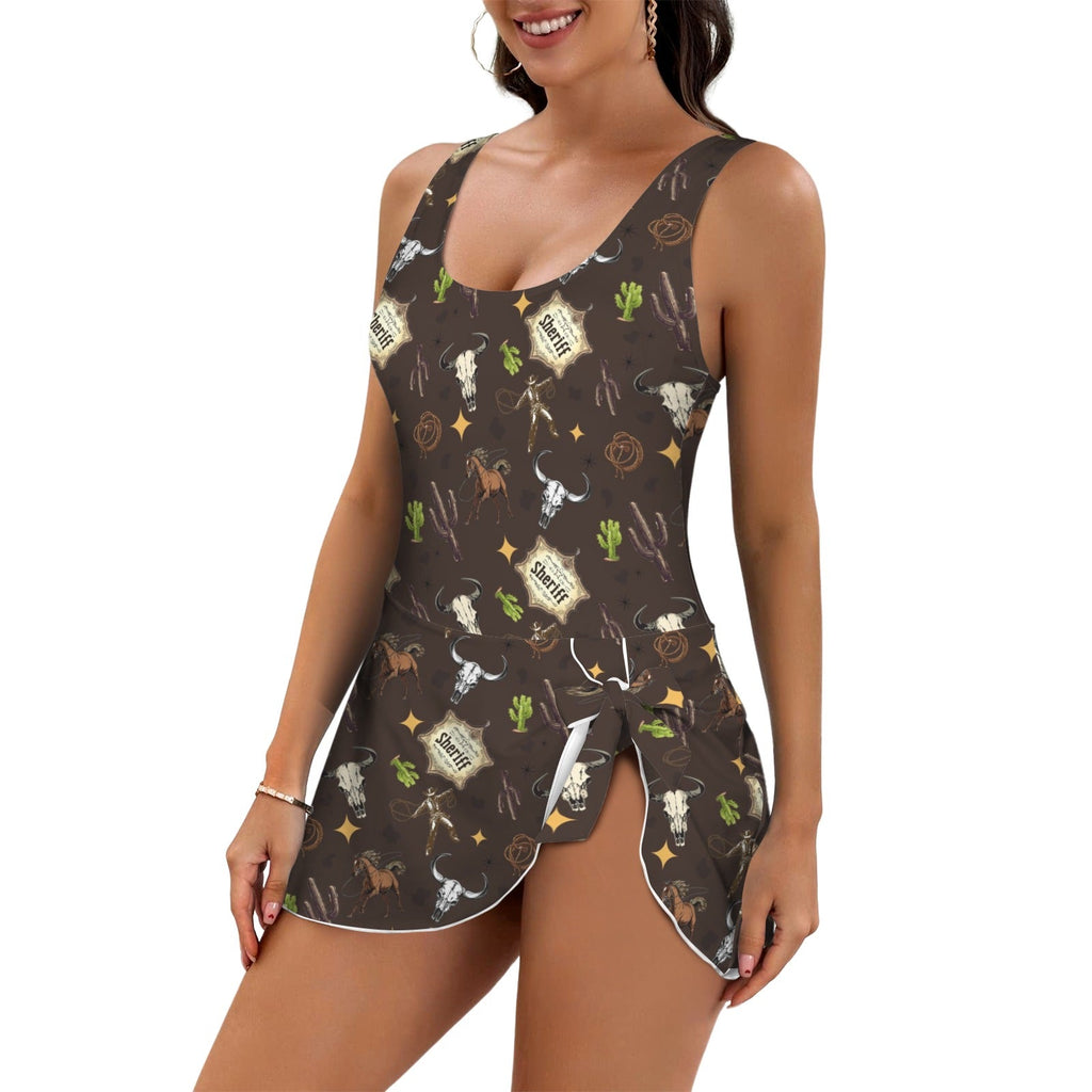 Baha Ranch Get Western Skirted Swimsuit