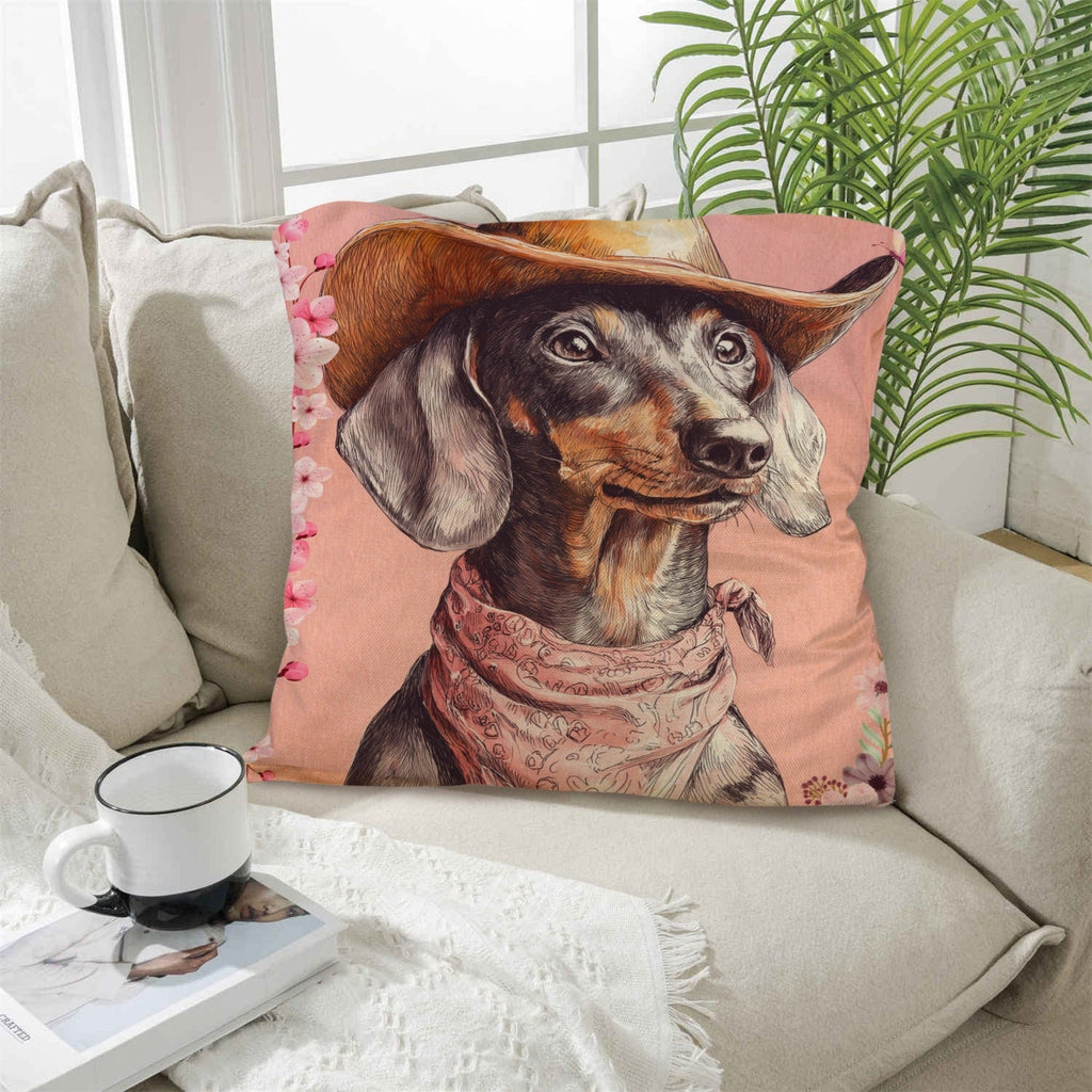 Baha Ranch Danilo Painted Dachshund Pillow Case  Made in America