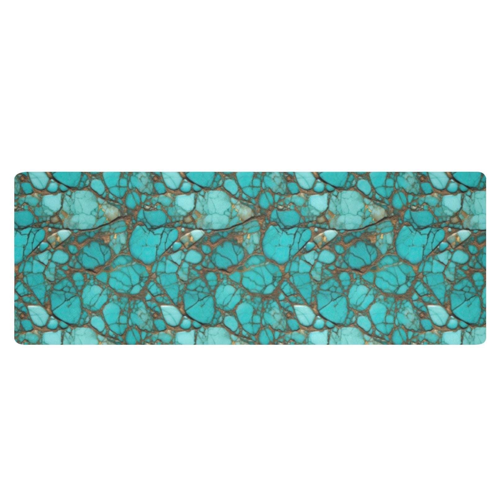 Turquoise Long Kitchen Mat 48"x17" Made in America