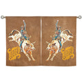 Baha Ranch Rodeo Bullrider Window Curtains 28"x40" (2-Piece) Made in America