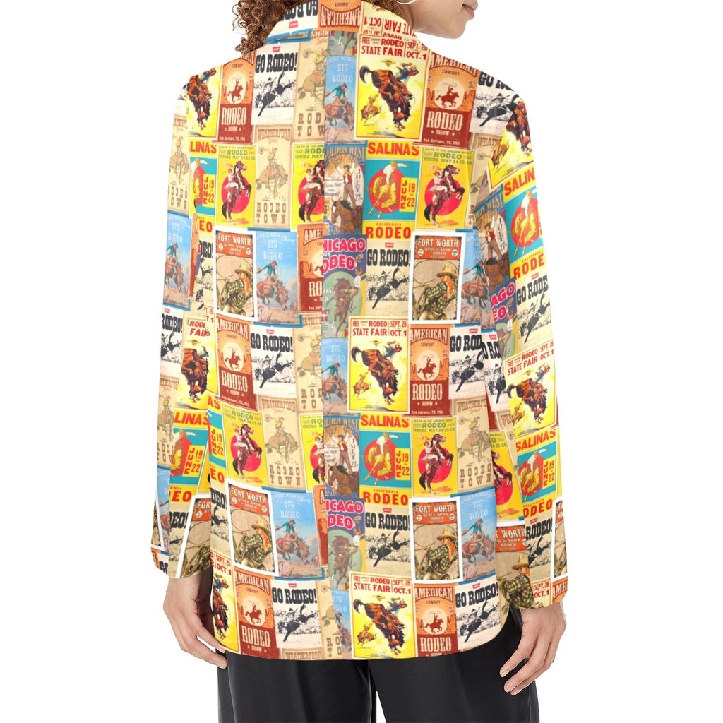 Baha Ranch Women's Vintage Rodeo Poster Blazer