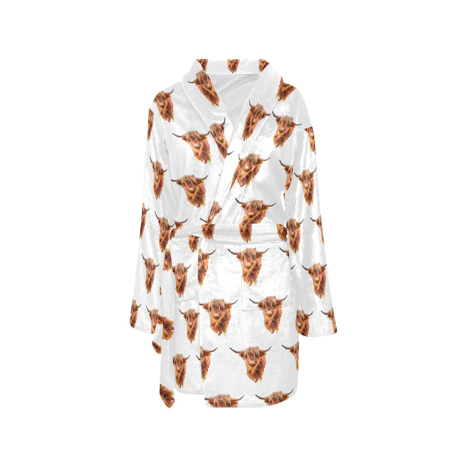 Baha Ranch Highland Cow Women's Western Bath Robe
