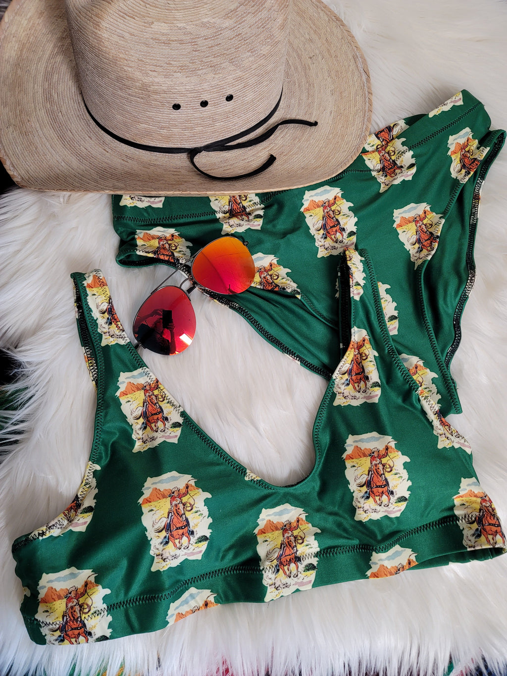 Ready To Ship Yeehaw Ride Em Cowboy Bikini Size XL