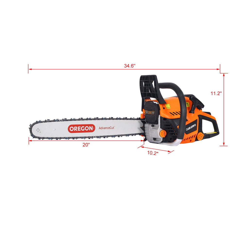Chainsaw Gas 20inch, 52cc Gasoline Chain Saw for Trees & Wood Cutting
