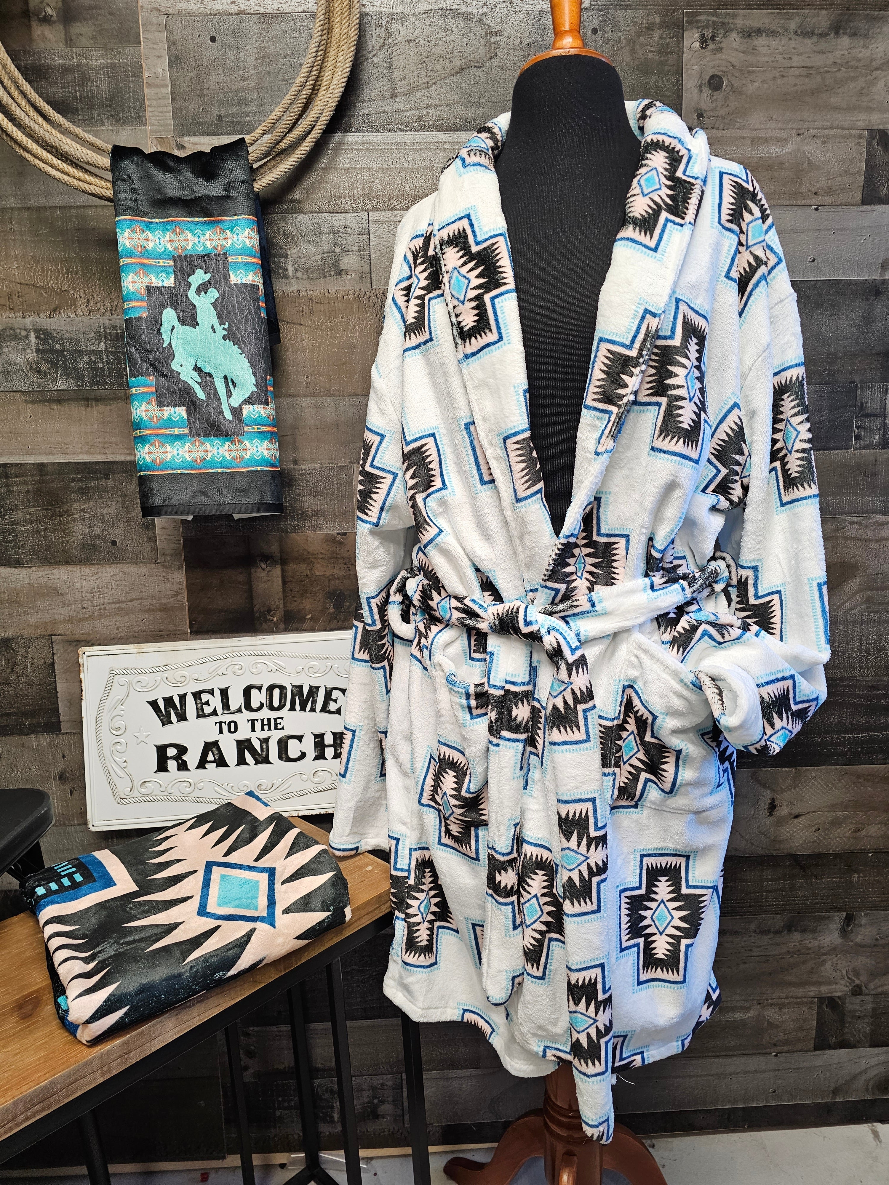 Baha Ranch Southwestern Cross Women's Western Bath Robe