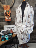 Baha Ranch Silly Highland Cow Women's Western Bath Robe