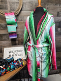 Baha Ranch Turquoise Serape Women's Western Bath Robe