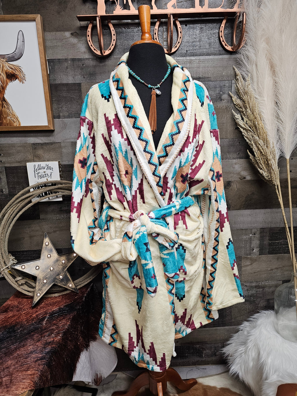 Baha Ranch Taos Aztec Women's Bath Robe