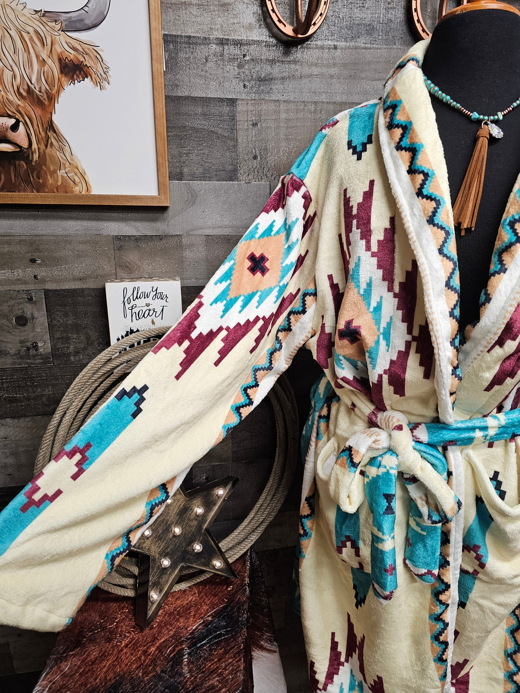 Baha Ranch Taos Aztec Women's Bath Robe