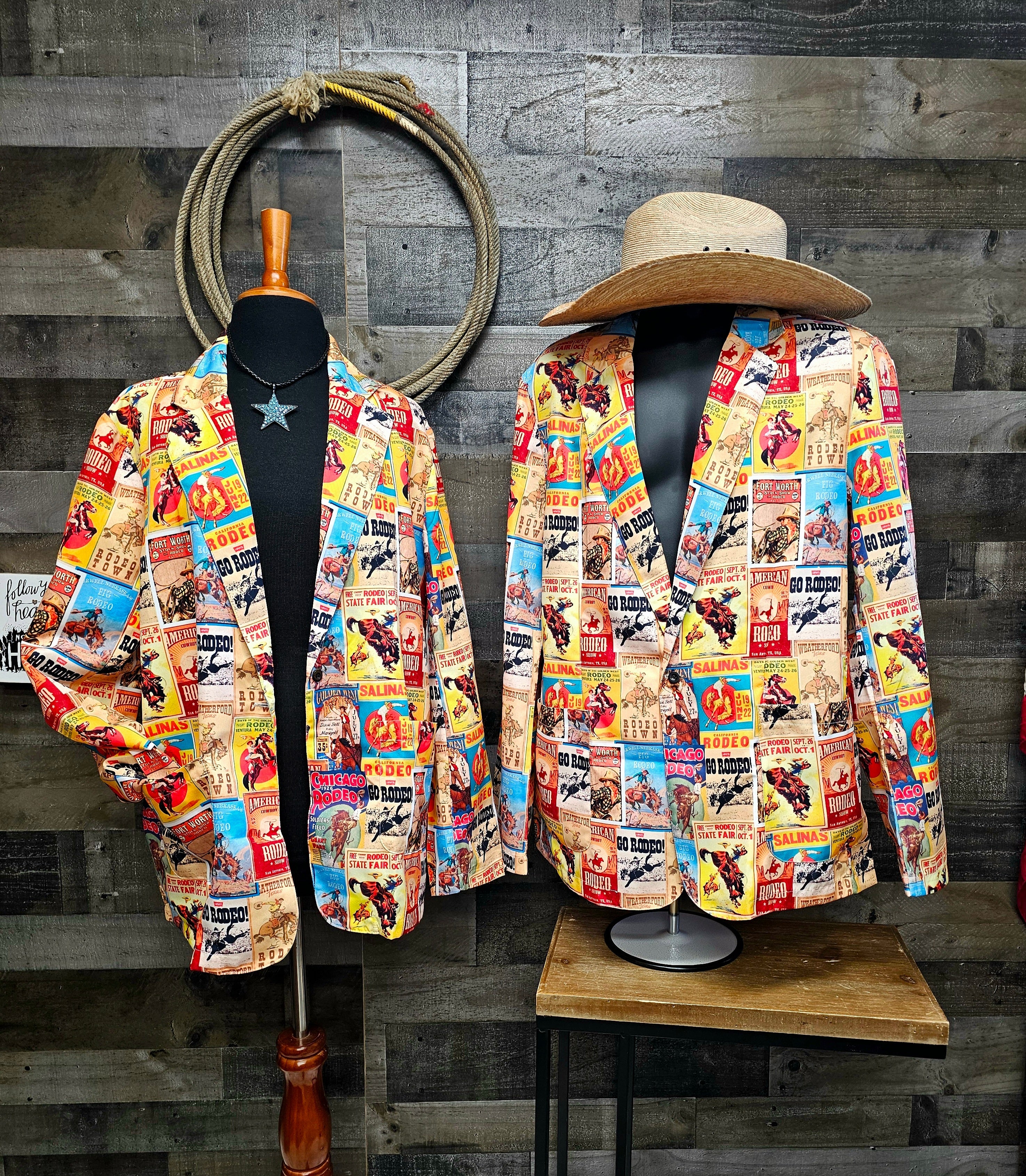 Baha Ranch Women's Vintage Rodeo Poster Blazer
