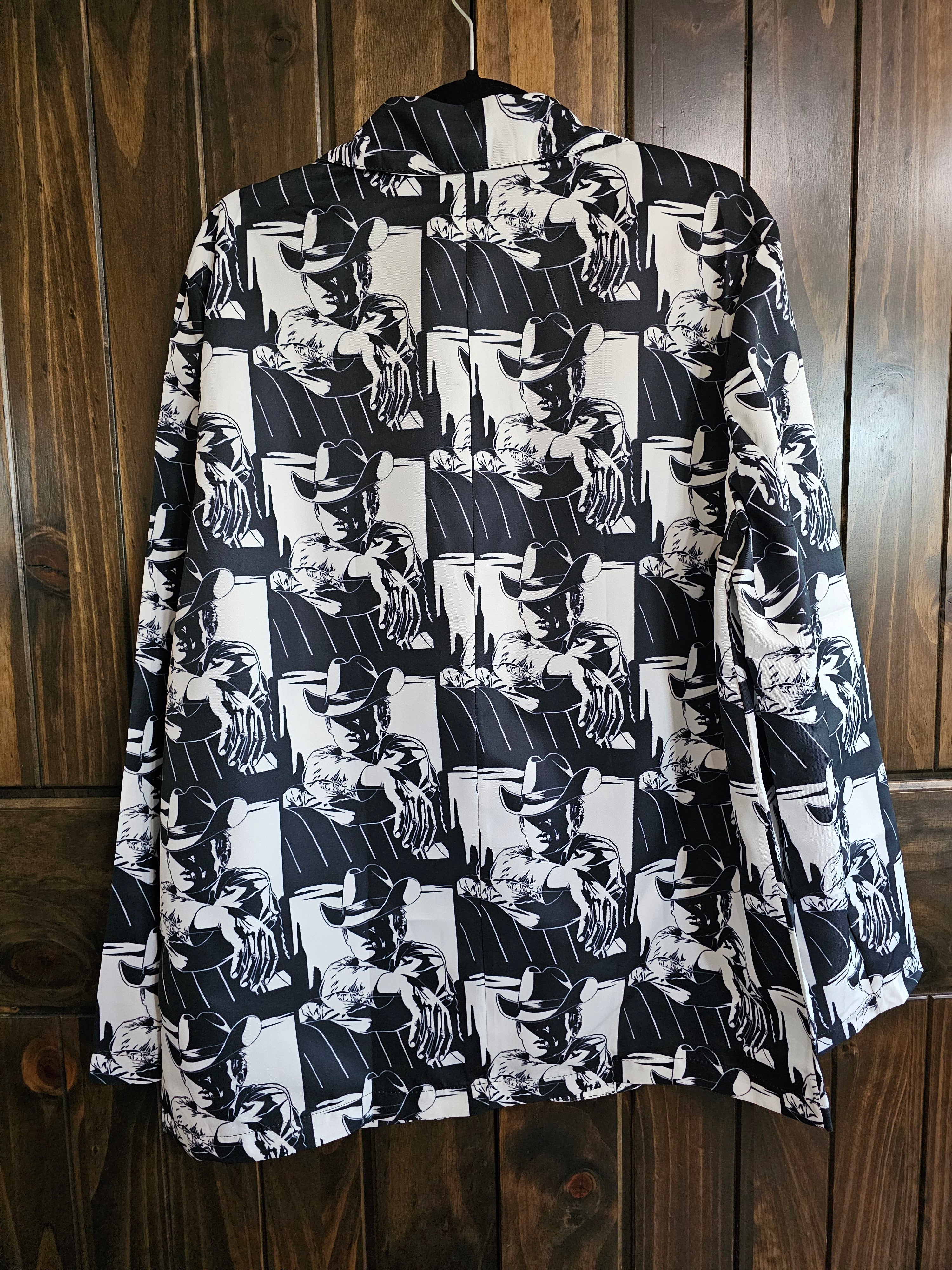 Baha Ranch Black White Cowboy Women's Western Blazer
