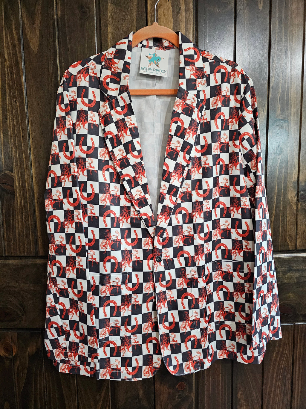 Baha Ranch Checkered Rodeo Women's Western Blazer