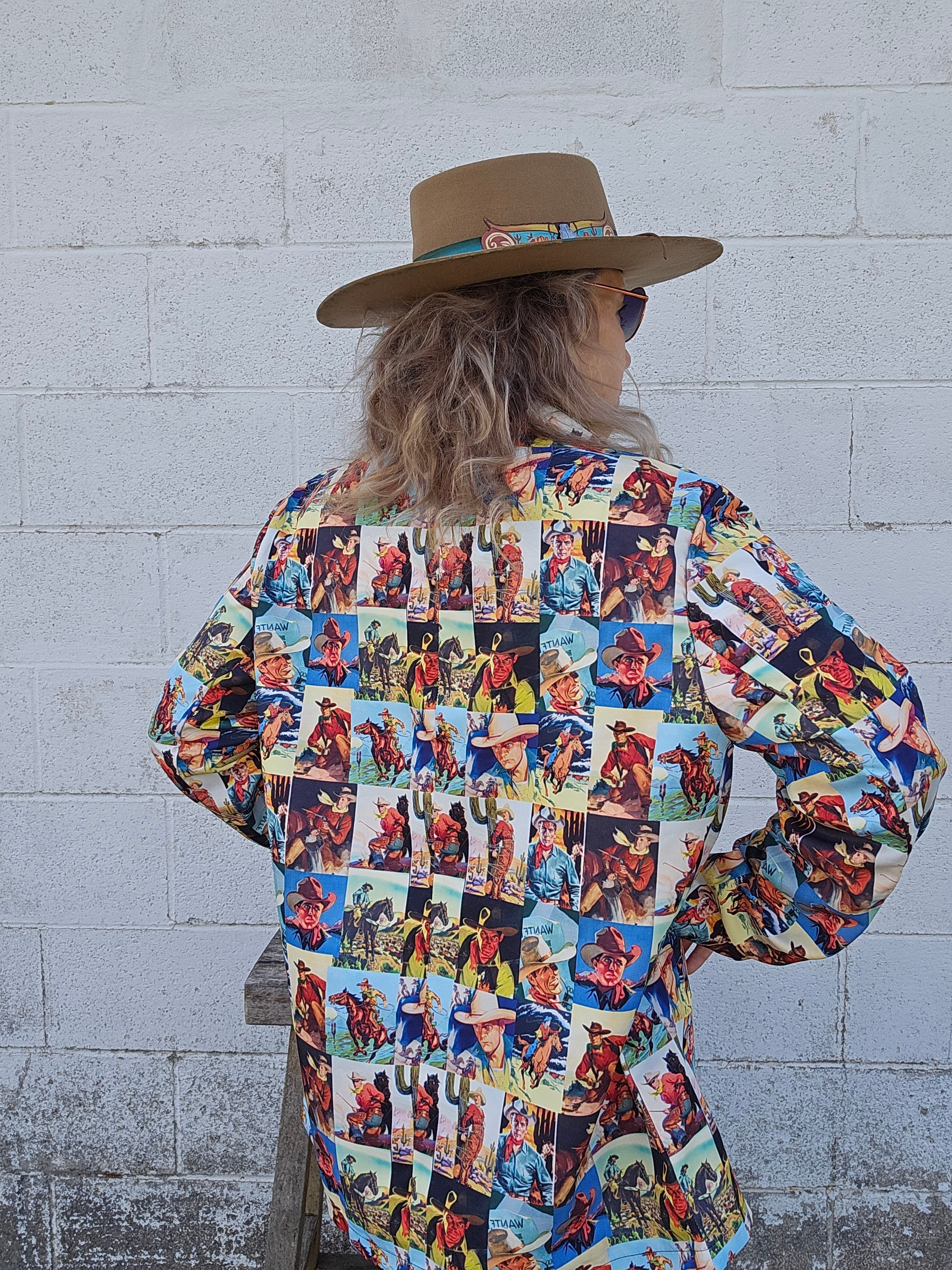 Baha Ranch Cowboy Collage Women's Western Blazer
