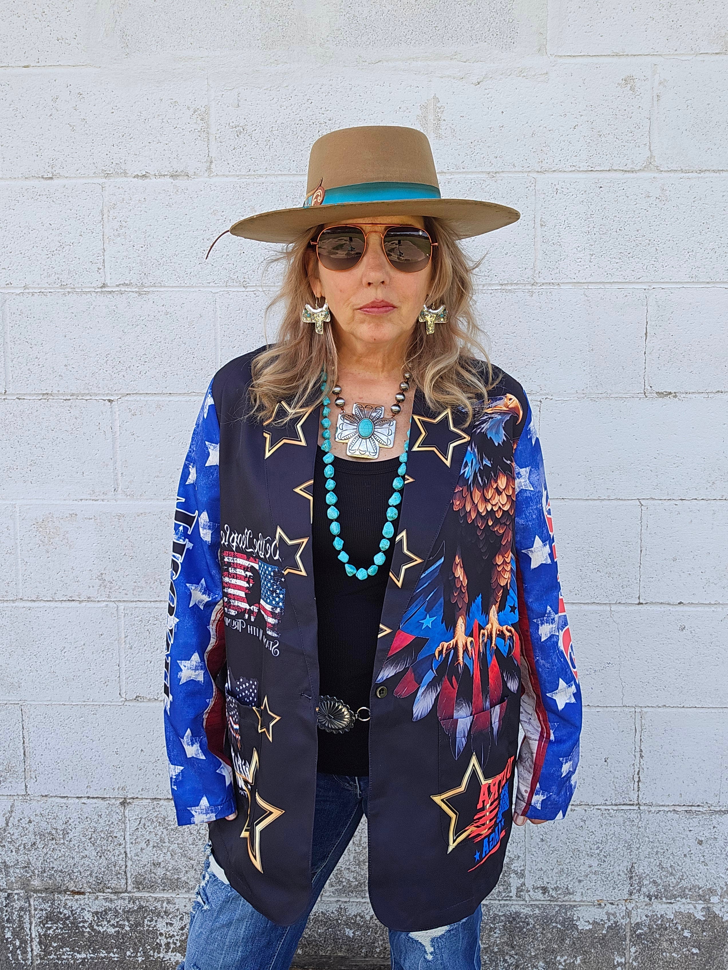 Baha Ranch Ultra Maga Trump Womens Blazer