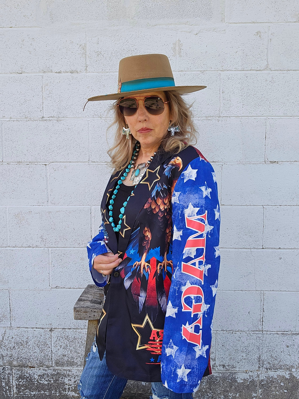 Baha Ranch Ultra Maga Trump Womens Blazer