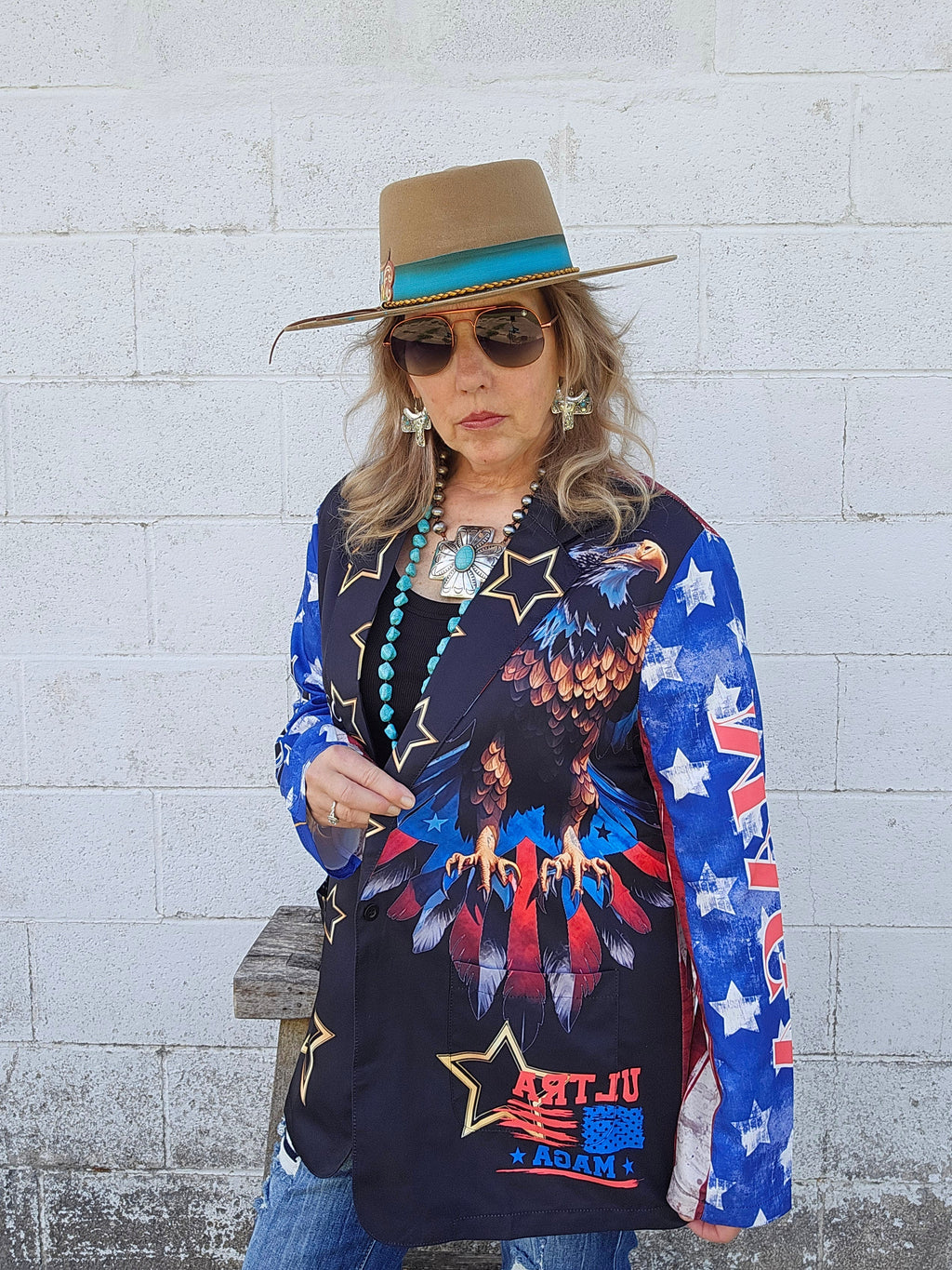 Baha Ranch Ultra Maga Trump Womens Blazer