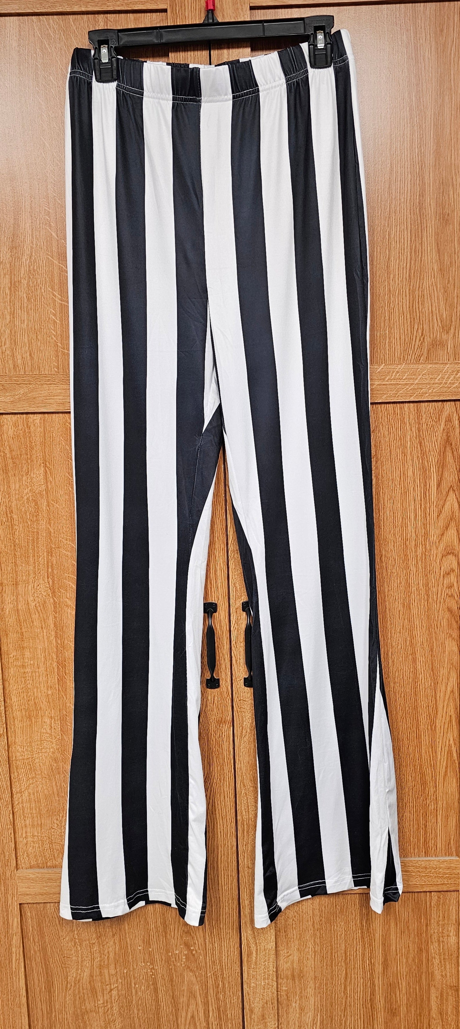 Baha Ranch Beetlejuice Striped Flare Pants