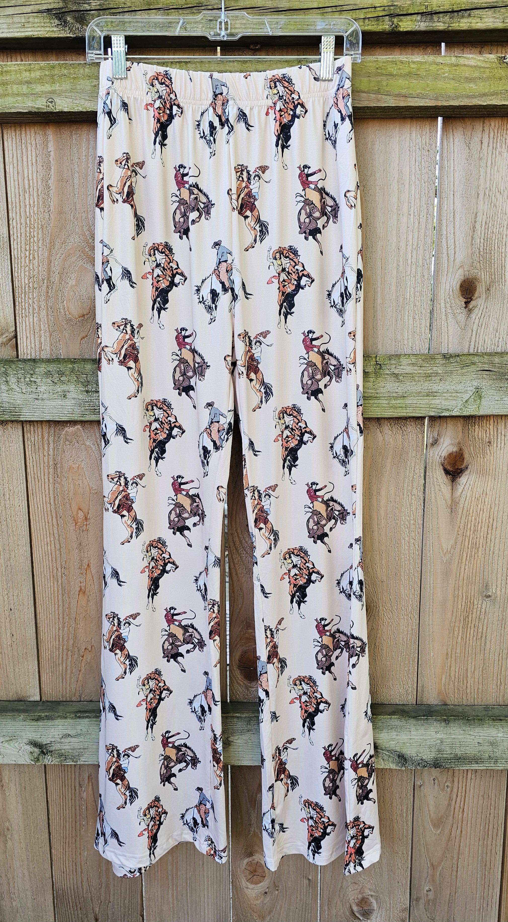 Baha Ranch Vintage Rodeo Cowgirl Flare Pants