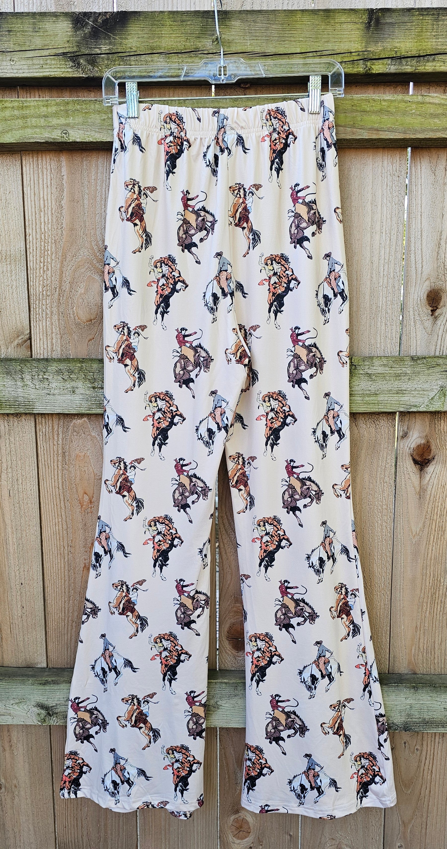 Baha Ranch Vintage Rodeo Cowgirl Flare Pants