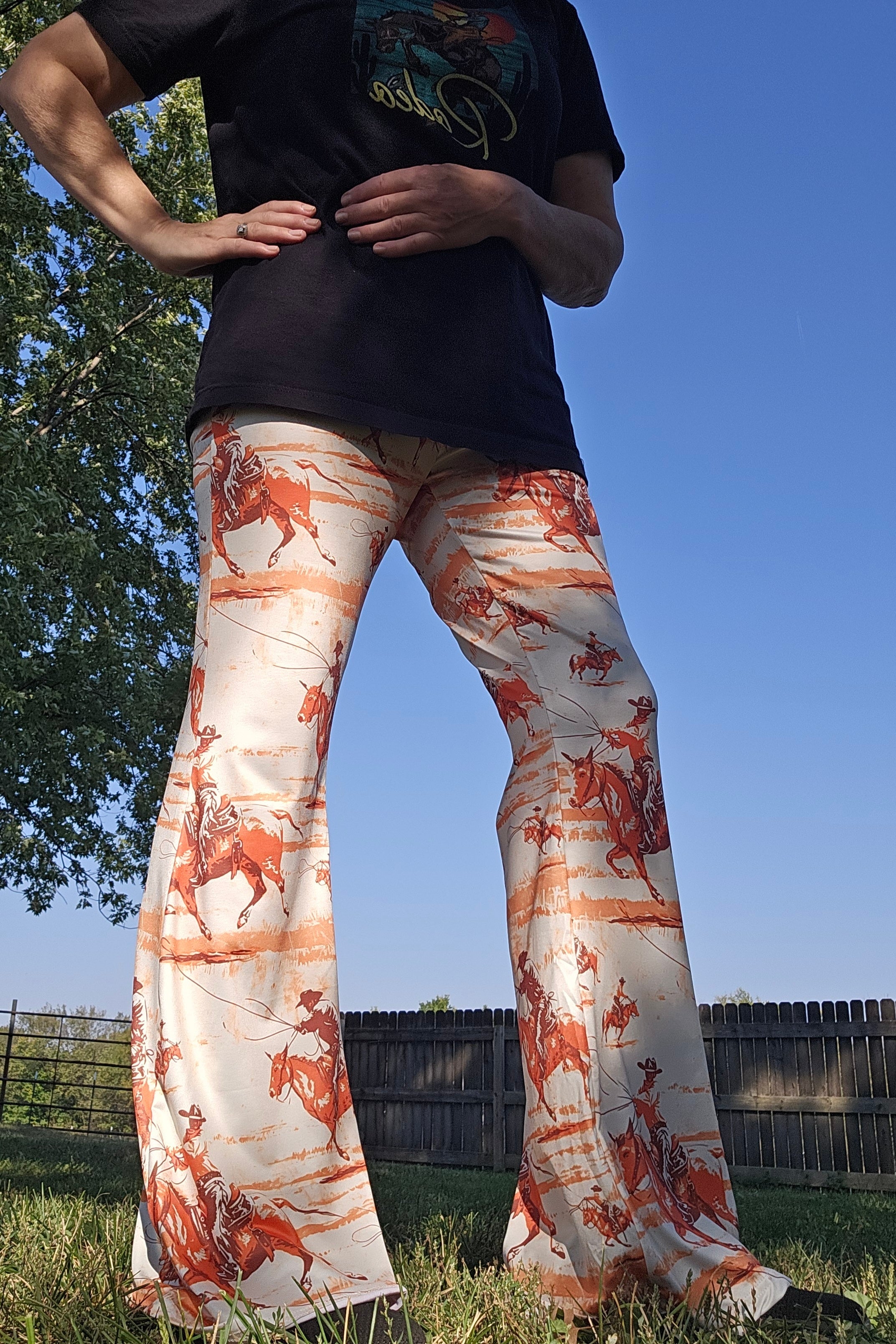 Baha Ranch Retro Western Flare Pants